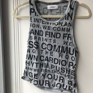 SoulCycle Black on Gray Text Tank